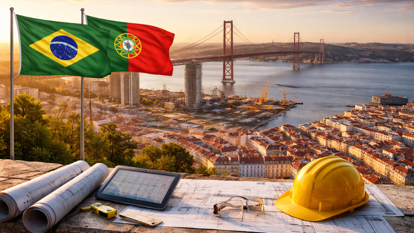 A agenda estratégica em Portugal reforça o avanço da engenharia brasileira na Europa. Paulo Roberto Gomes Fernandes destaca a expansão internacional do setor.